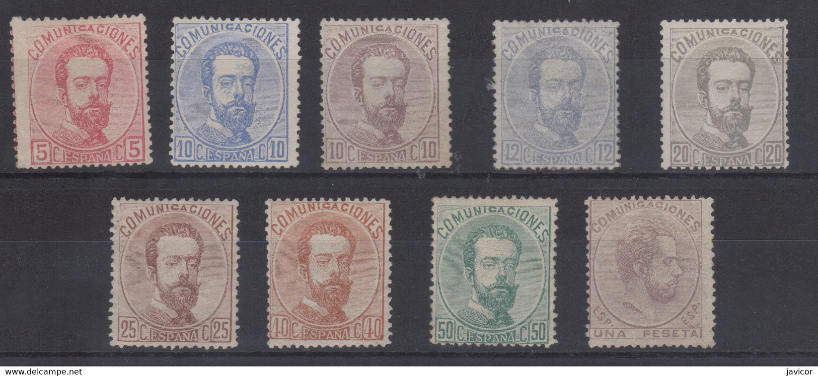 1872 Reinado Amadeo I Edifil 118 120/27** V.Catalogo 850€ - Unused Stamps