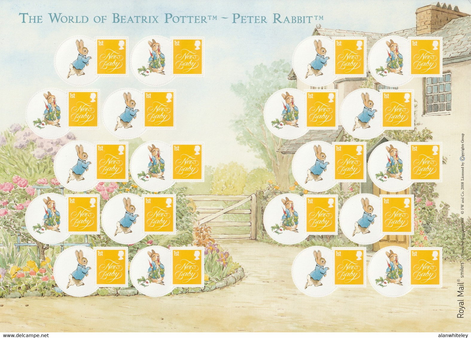 GREAT BRITAIN 2008 Peter Rabbit / New Baby: Smilers Sheet Of 20 Stamps UM/MNH - Smilers Sheets