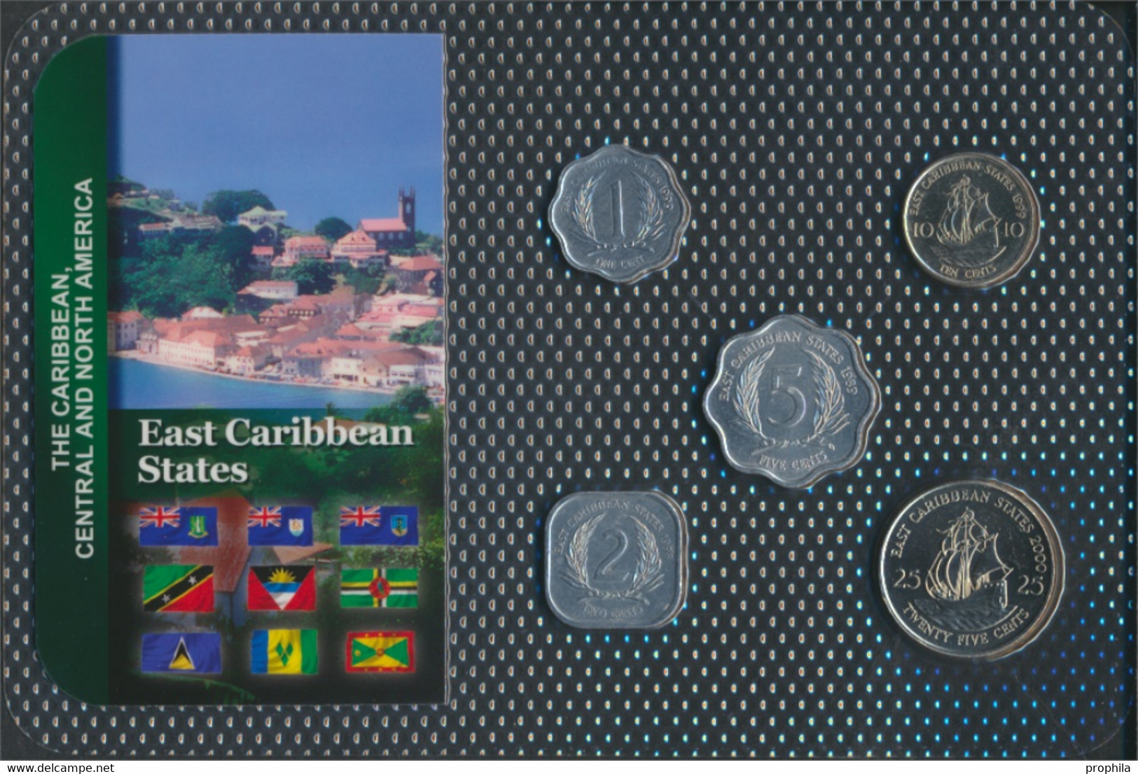 Vereinte Karibische Staaten Stgl./unzirkuliert Kursmünzen Stgl./unzirkuliert Ab 1981 1 Cent Bis 25 Cent (9648469 - Caraibi Orientali (Stati Dei)