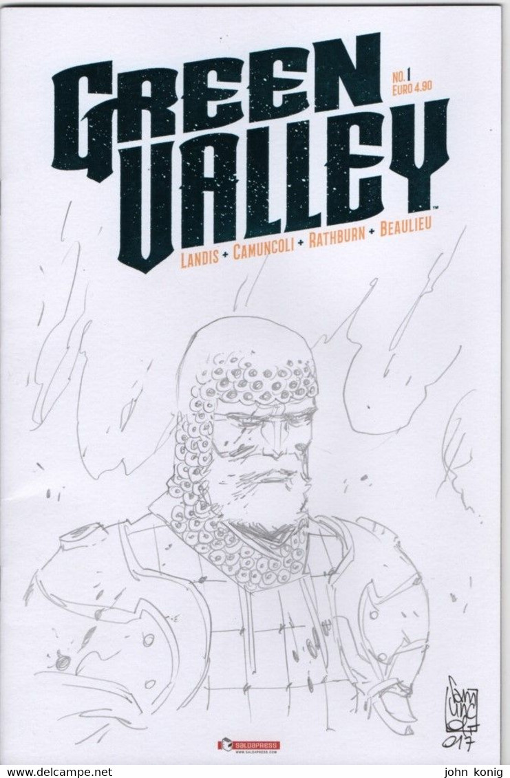 Green Valley Variant Cover With Sketch (pencil) By Giuseppe Camuncoli - Ediciones Originales