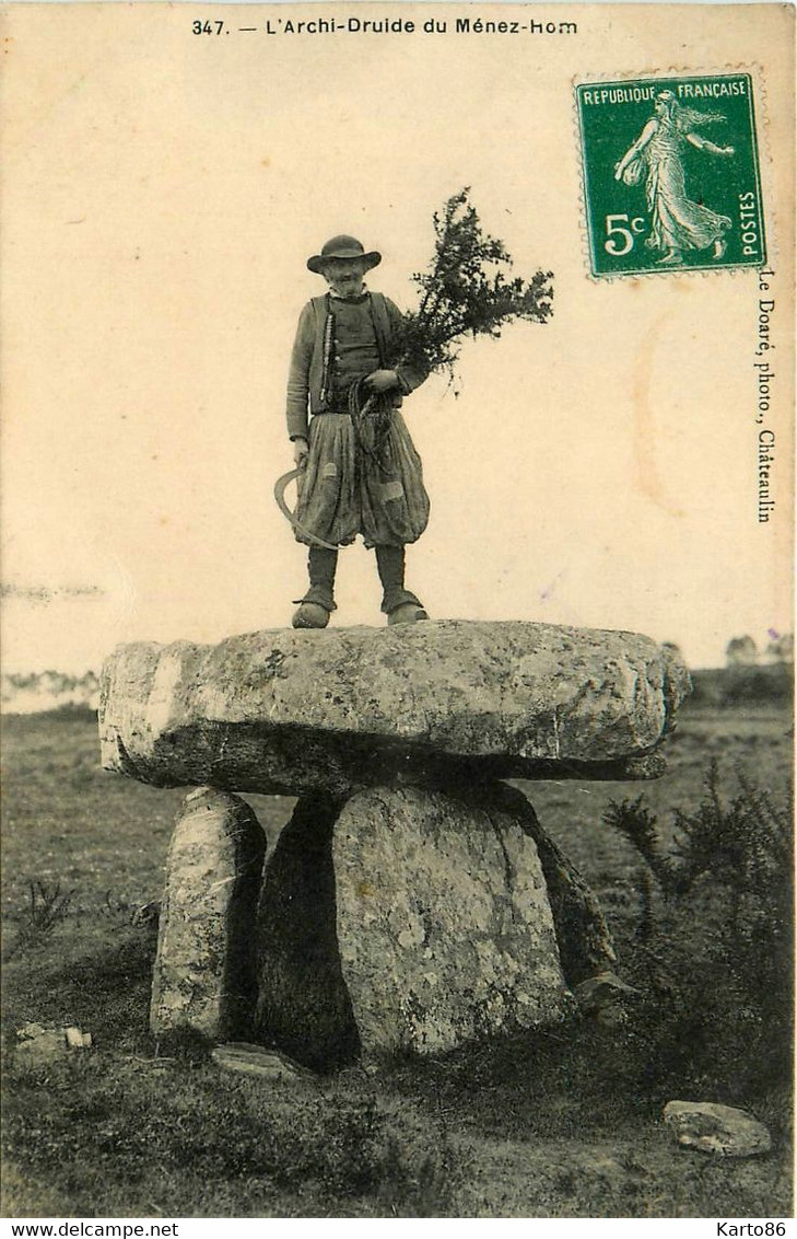 Plomodiern * Ste Marie Du Ménez Hom * L'archi Druide * Type Personnage Local * Dolmen Menhir - Plomodiern