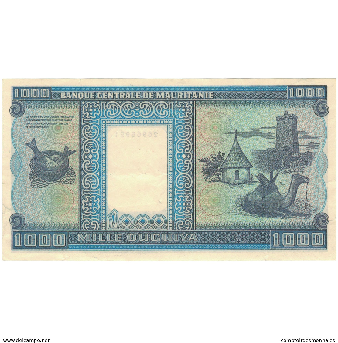 Billet, Mauritanie, 1000 Ouguiya, 1985, 1985-11-28, KM:7b, SPL - Mauritanien