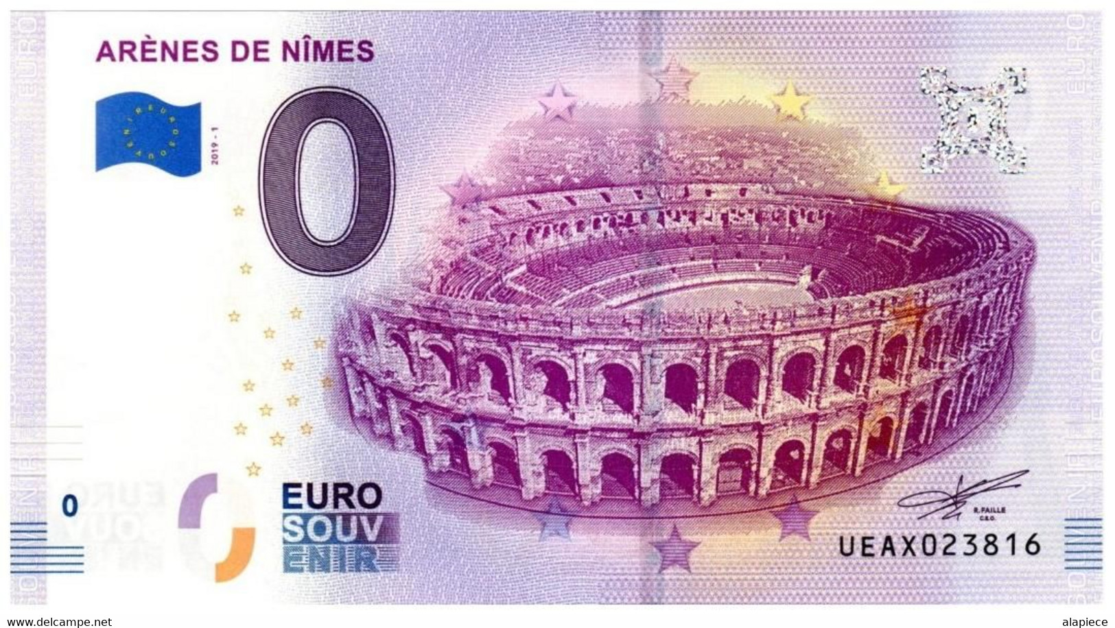 Billet Touristique - 0 Euro - France - Arènes De Nîmes (2019-1) - Privatentwürfe