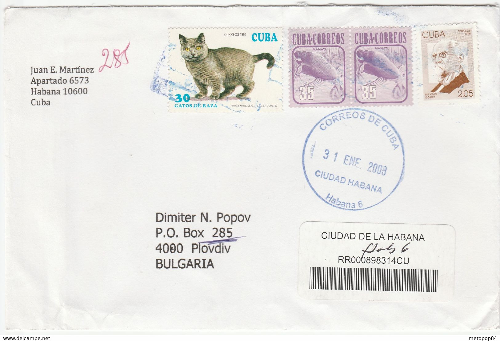 Cuba Postally Used Cover - Lettres & Documents