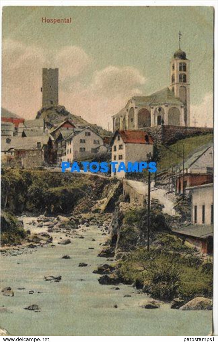 171526 SWITZERLAND HOSPENTAL VIEW PARTIAL CIRCULATED TO ITALY POSTAL POSTCARD - Hospental