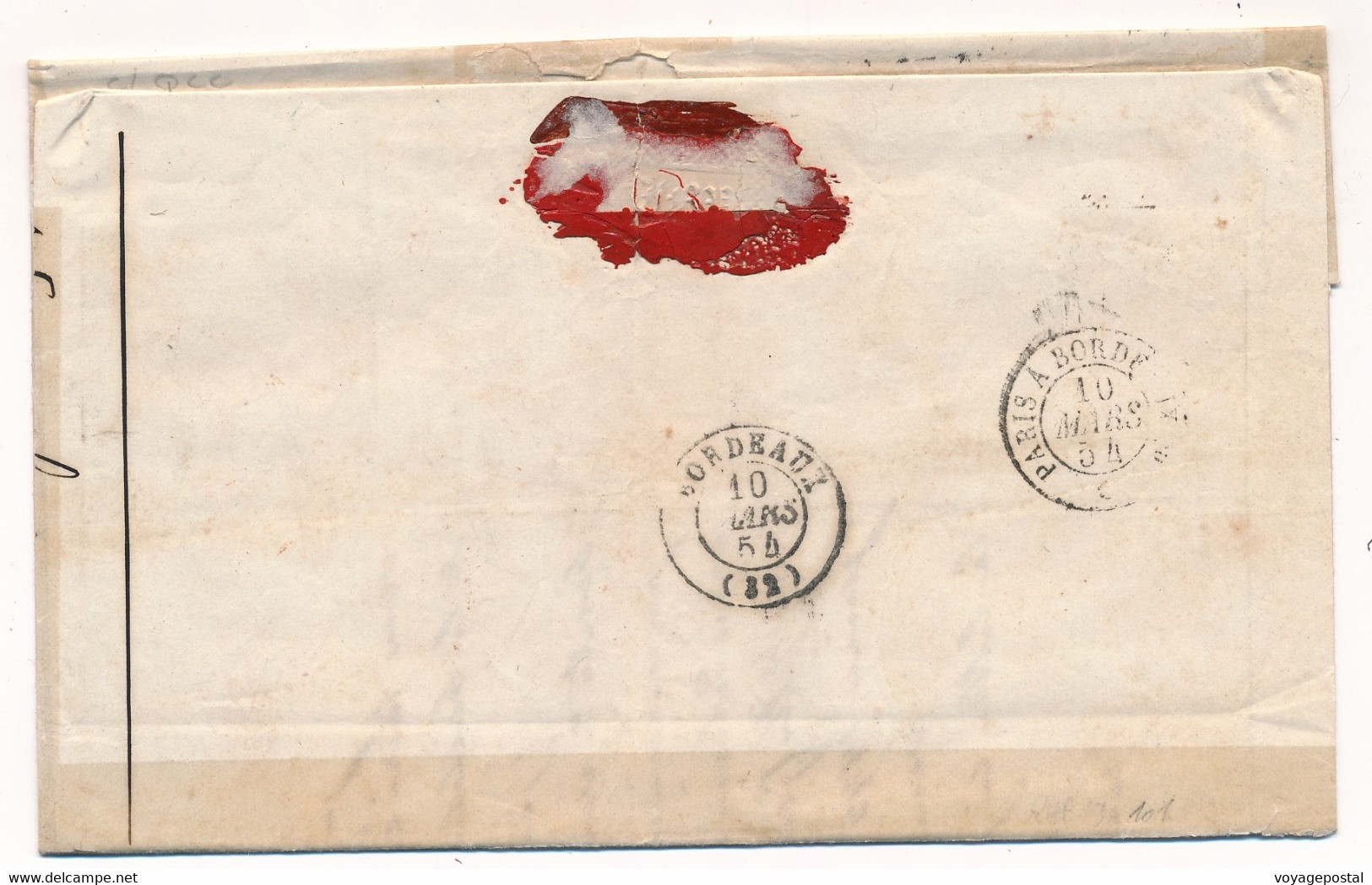 LETTRE CACHET CAYENNE GUYANE FRANÇAISE COL FRA NANTES TAXE 6 ROUGE BORDEAUX COVER - Brieven En Documenten