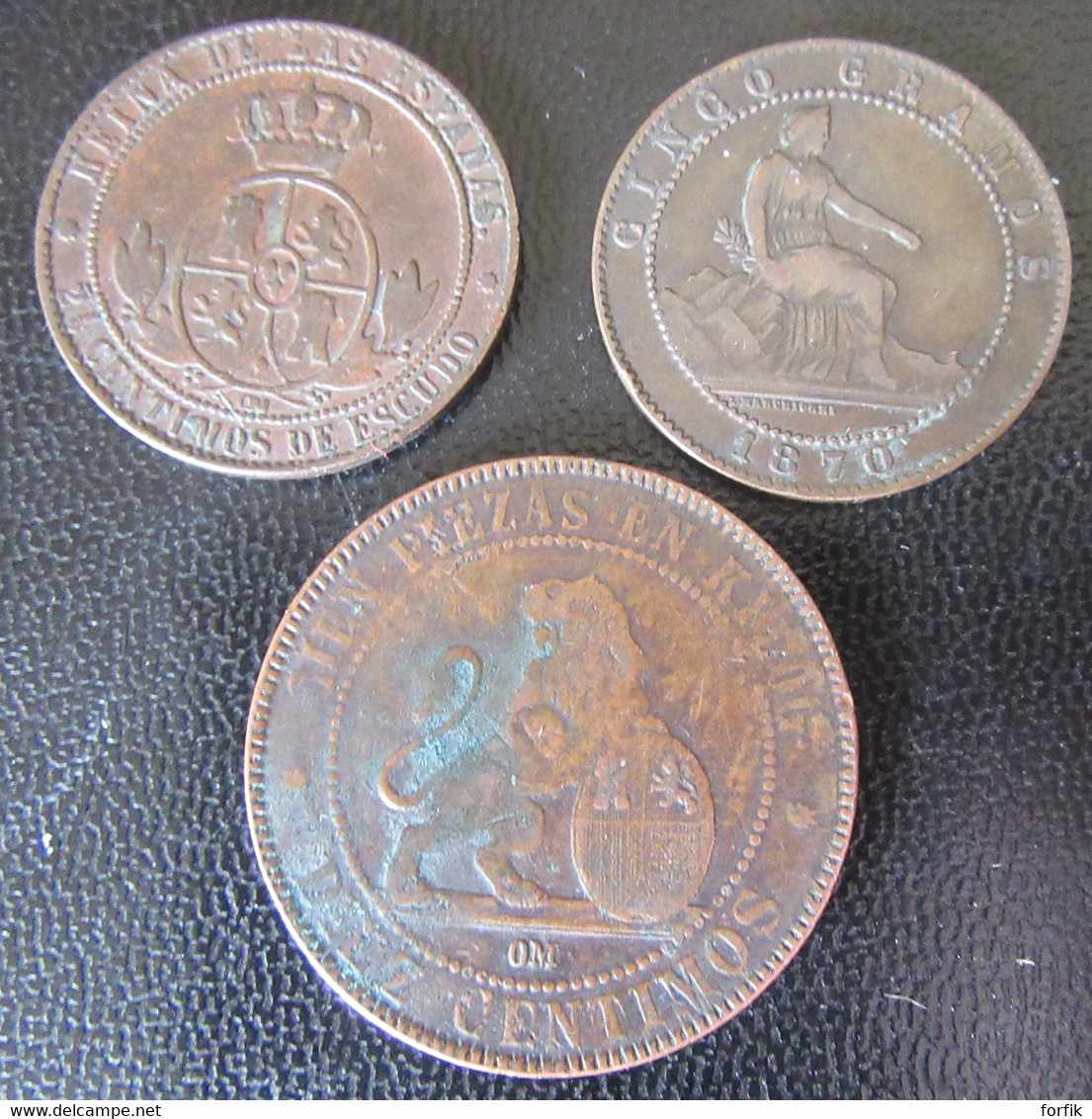 Espagne / Espana - 3 Monnaies 5 Centimos Et 10 Centimos 1867, 1870 - Sammlungen