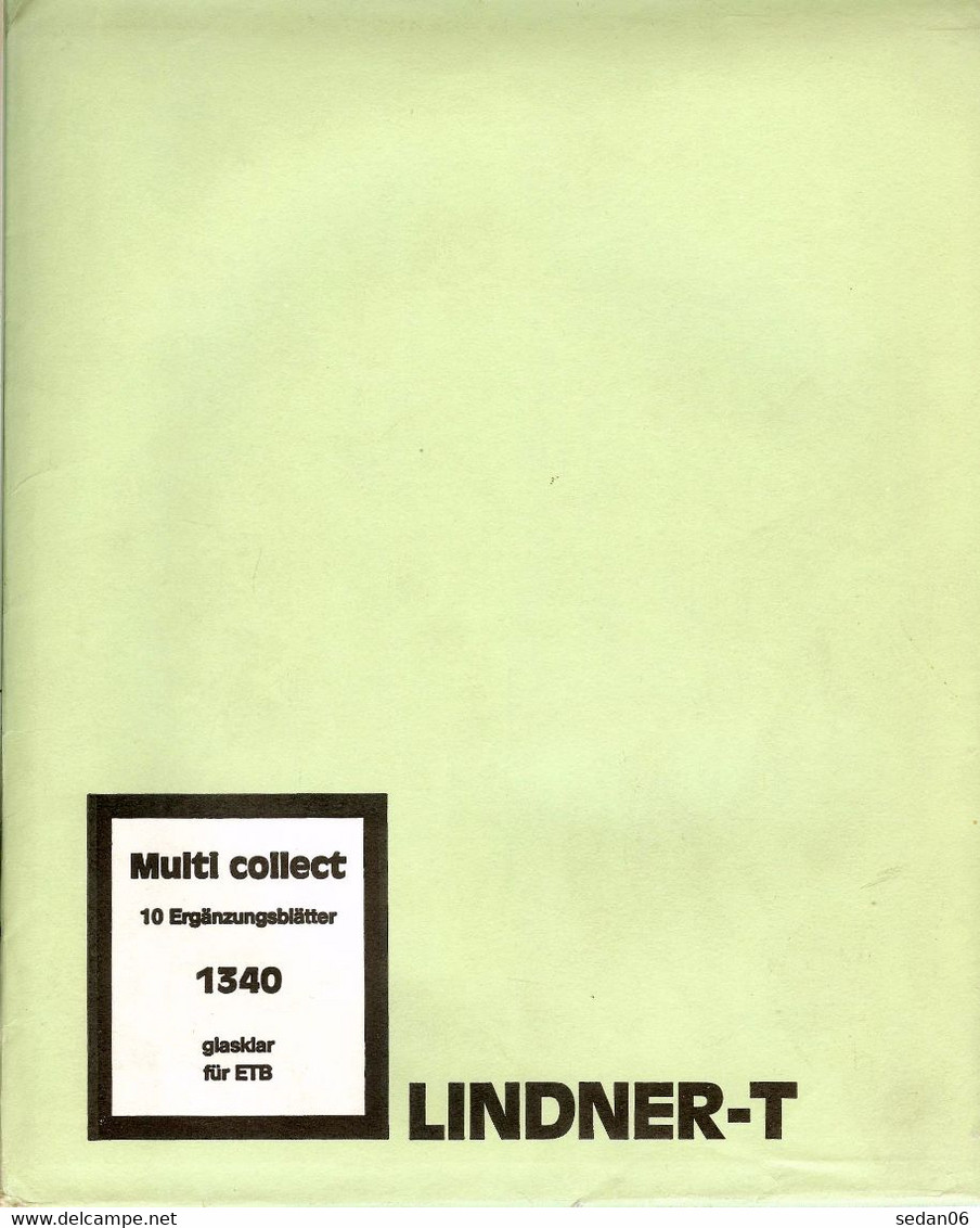 Lindner - Feuilles MULTI-COLLECT à 1 Poche ETB REF. 1340 (paquet De 10) - Für Klemmbinder