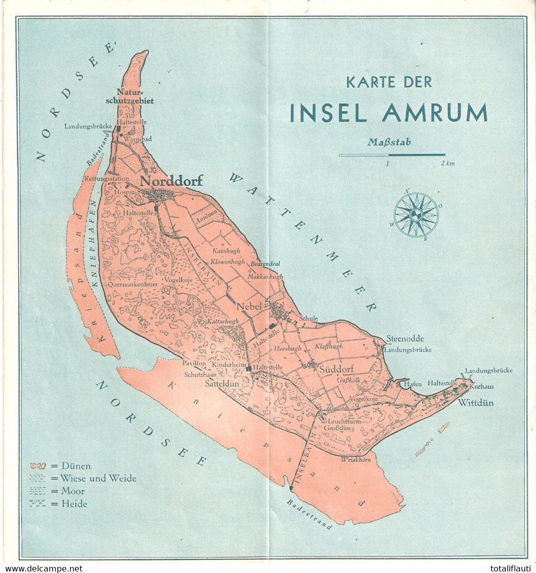 Nordseebad NORDDORF Auf Der Insel AMRUM 1938 Reiseprospekt Der Kurverwaltung - Niedersachsen