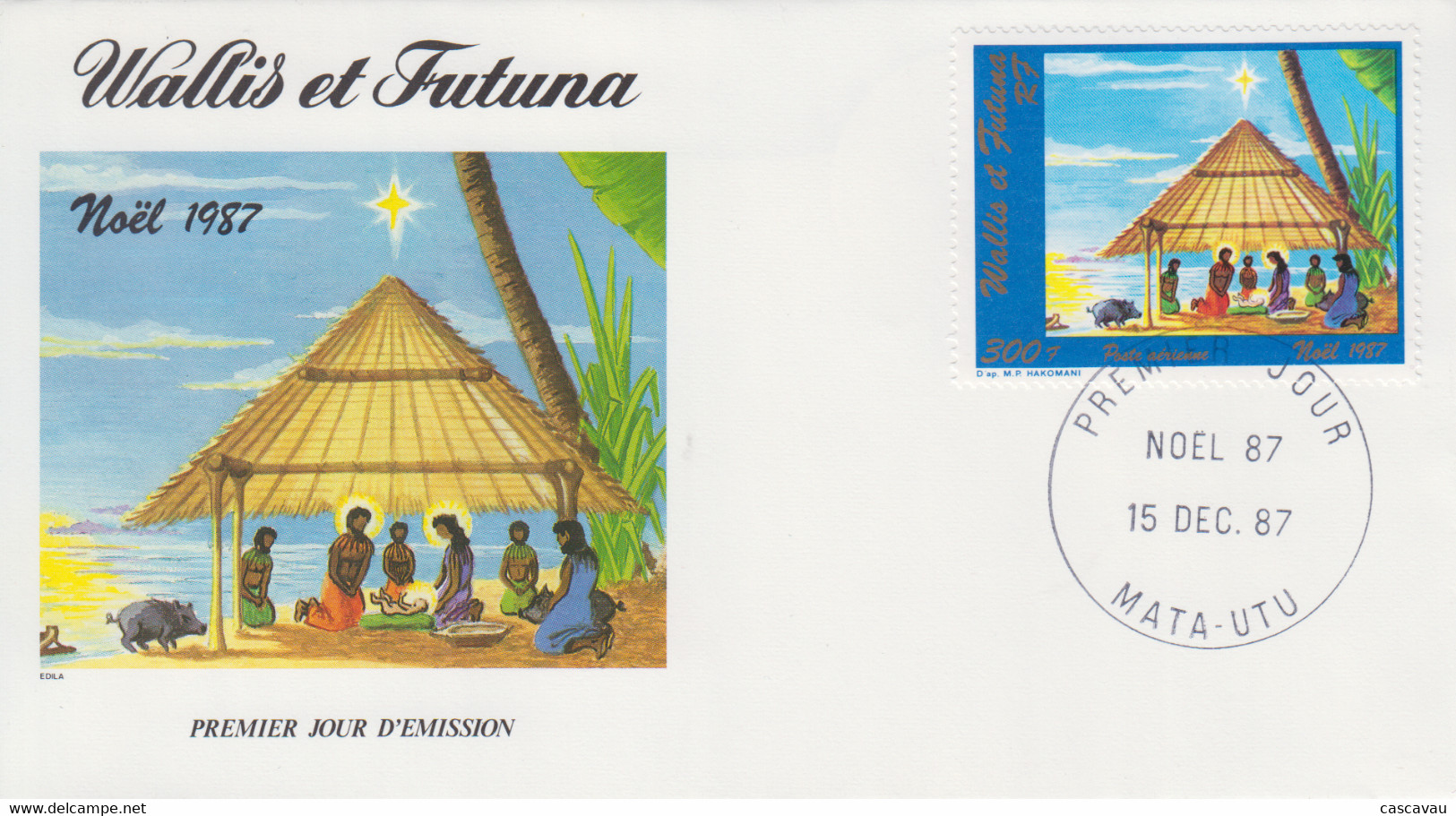 Enveloppe  FDC  1er  Jour    WALLIS  ET  FUTUNA     Noël    1987 - FDC