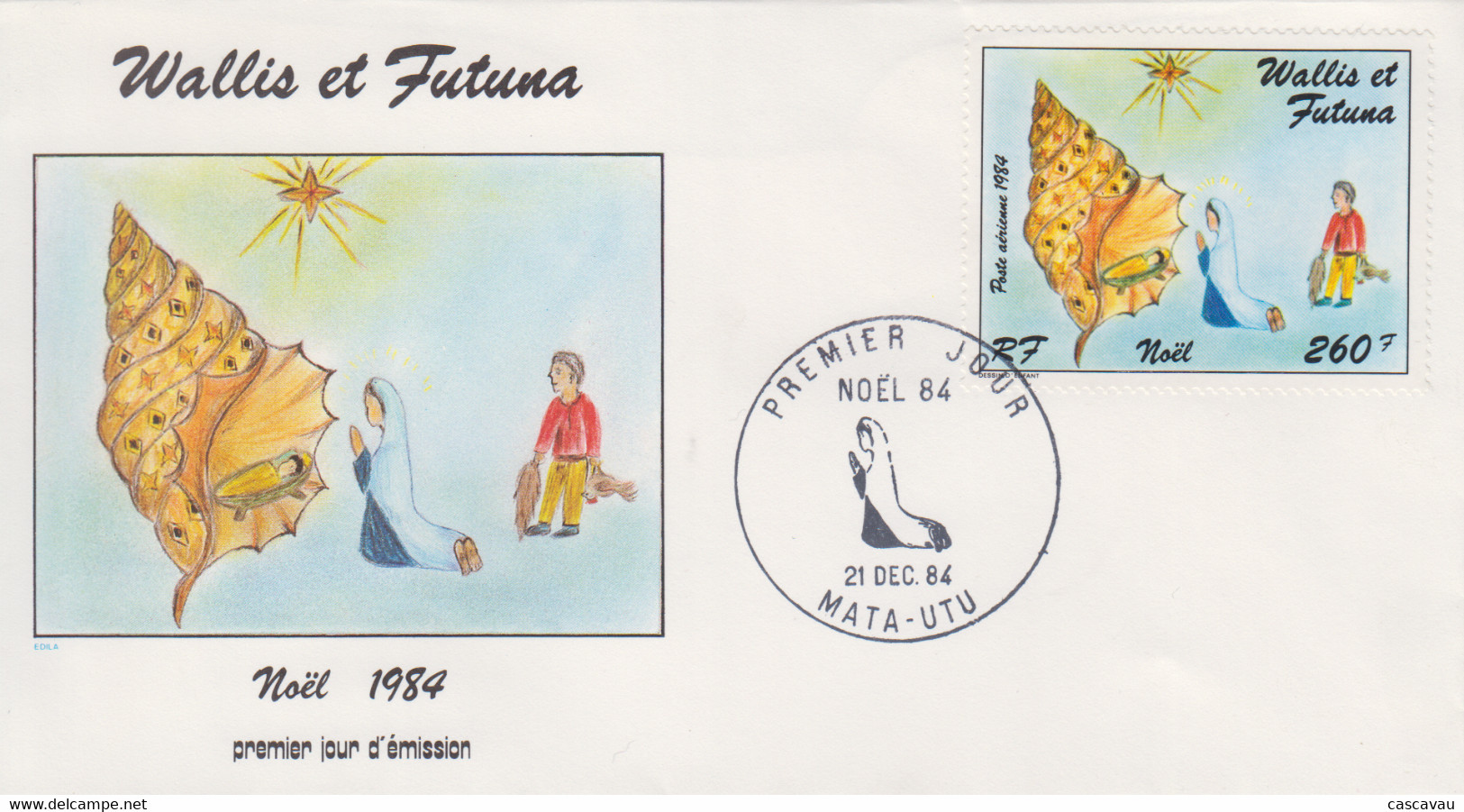 Enveloppe  FDC  1er  Jour    WALLIS  ET  FUTUNA     Noël    1984 - FDC