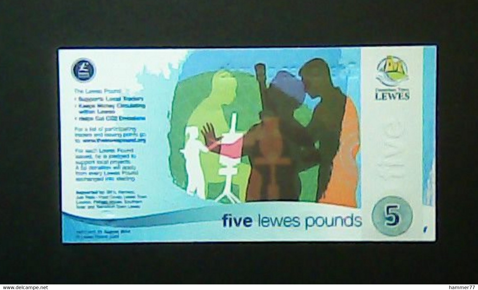 United Kingdom England 2009: Lewes 5 Pounds Unc - 5 Pounds