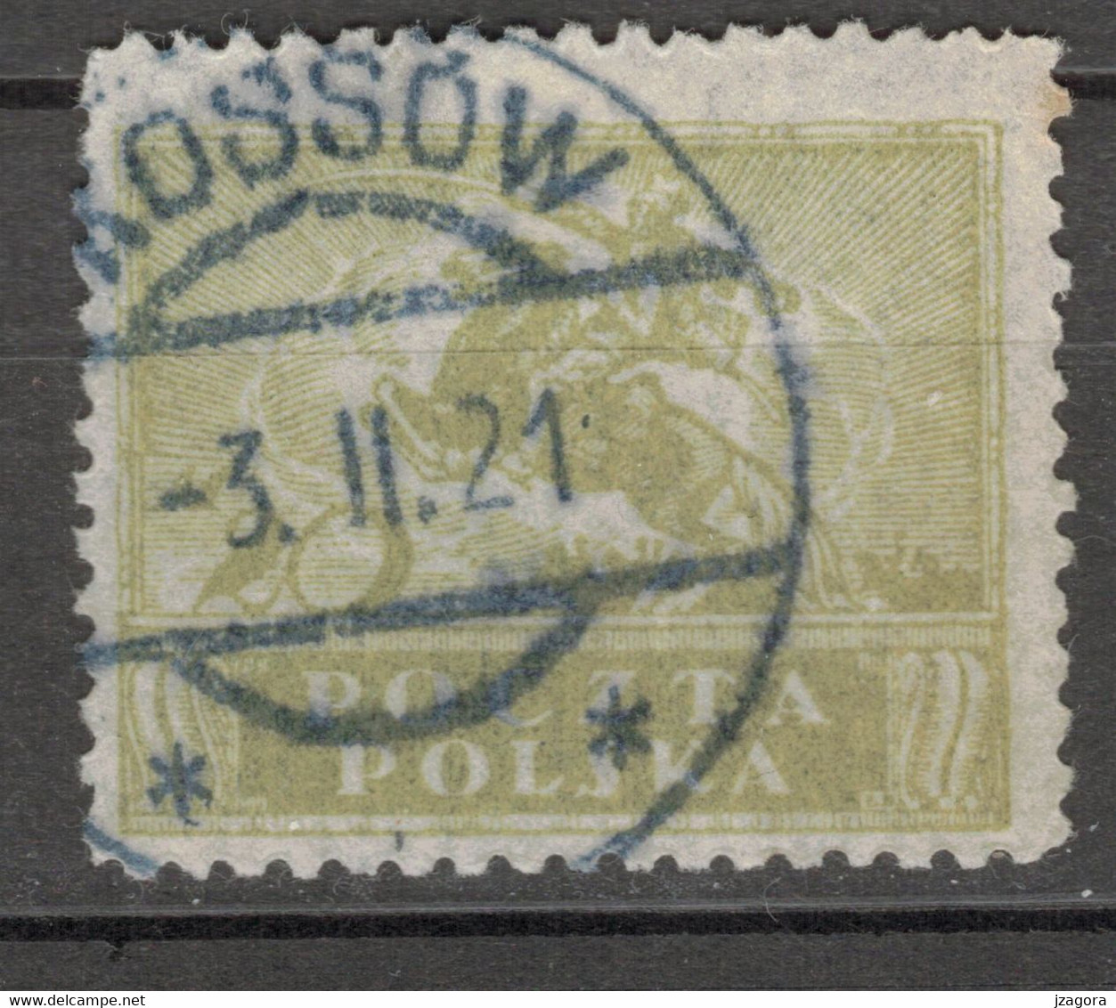 POLEN POLOGNE POLAND 1920 Mi 117 USED Light Green - Used Stamps