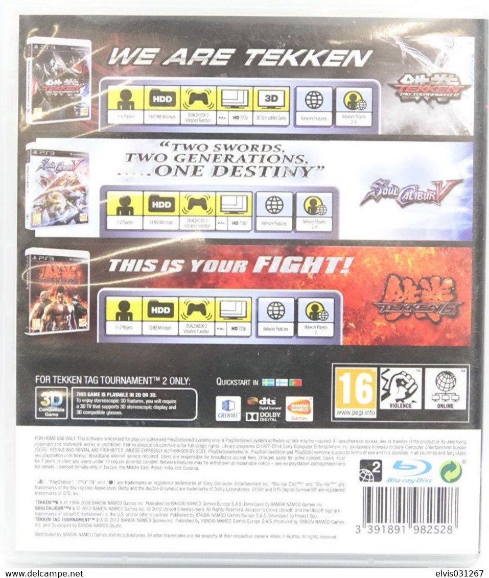 SONY PLAYSTATION THREE PS3 : FIGHTING EDITION COLLECTOR RARE TEKKEN / SOUL CALIBUR - BANDAI NAMCO - PS3