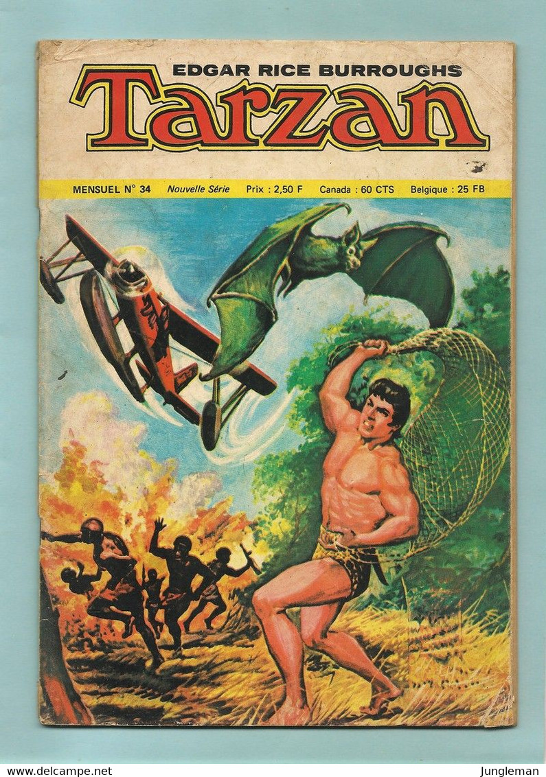 Tarzan N°34 - 2ème Série Sagédition - Avec Aussi Korak - Février 1975 - BE - Tarzan