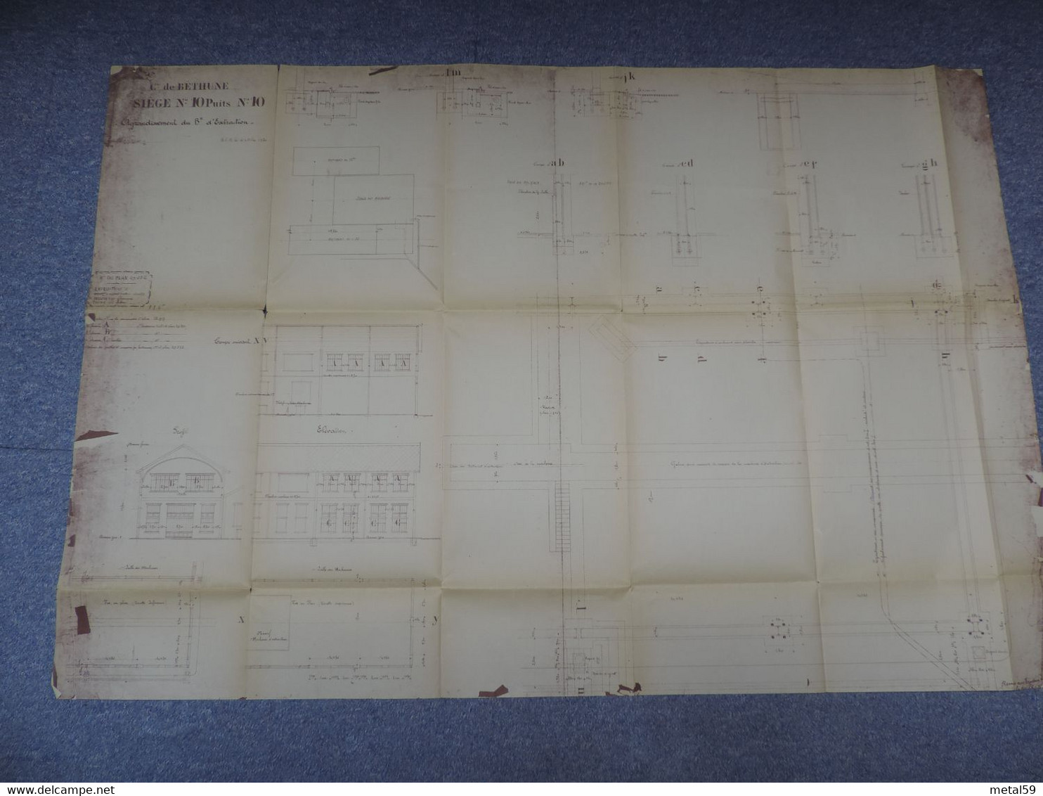 Compagnie Des Mines De Béthune, Siège N°10, Agrandissement Du Bâtiment D'extraction, Bully Les Mines, 1921 - Other Plans