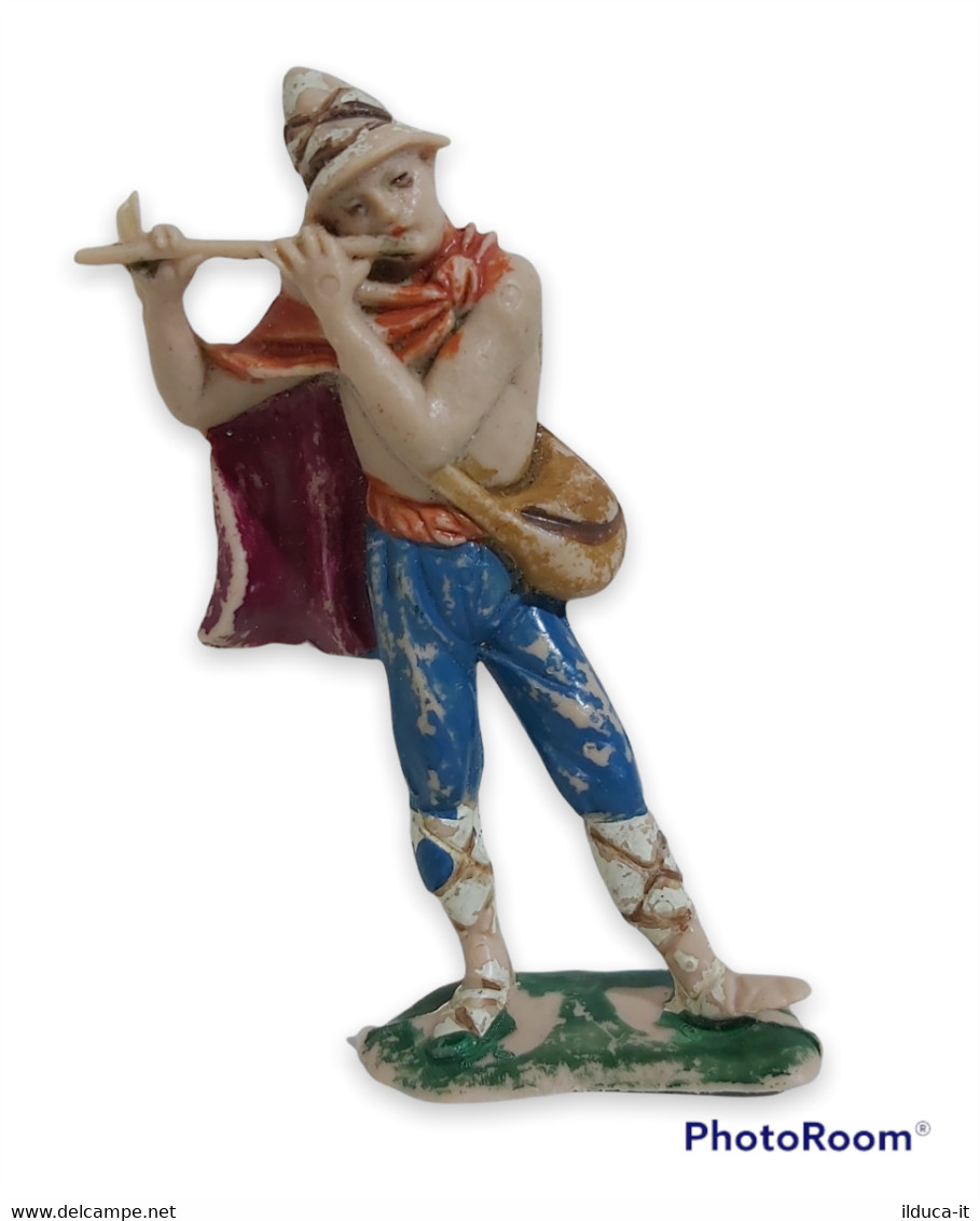 08269 Pastorello Presepe - Statuina In Plastica - Musicante Con Flauto - Weihnachtskrippen