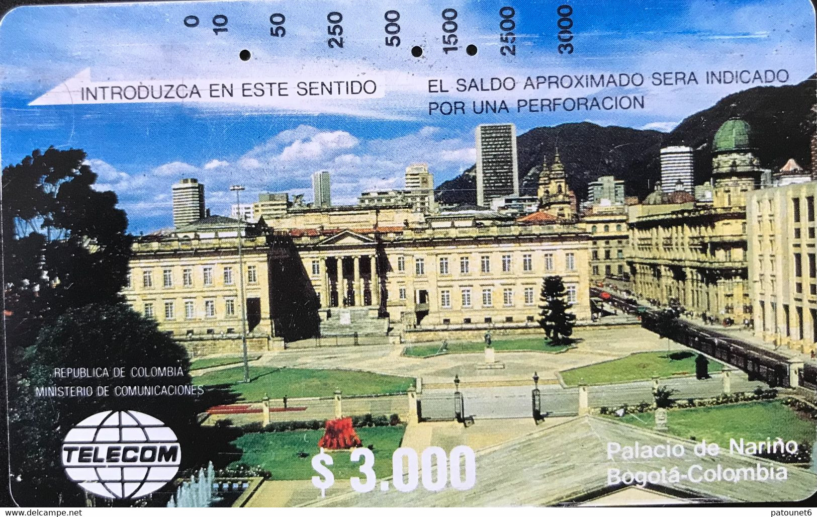 COLOMBIE  -  Phonecard  -  Tamara  - Bogota -  $ 3.000 - Colombia