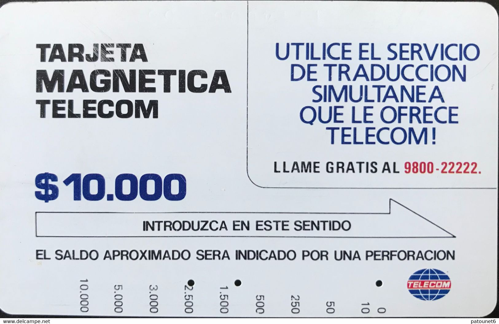 COLOMBIE  -  Phonecard  -  Tamara  - Utilice El Servicio De Traduccion  -  $ 10.000 - Colombia