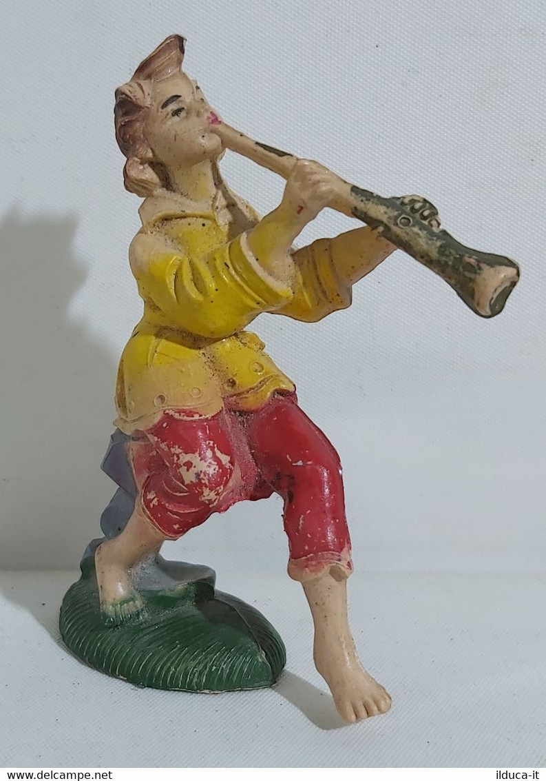 09685 Pastorello Presepe - Statuina In Plastica - Musicante - Crèches De Noël