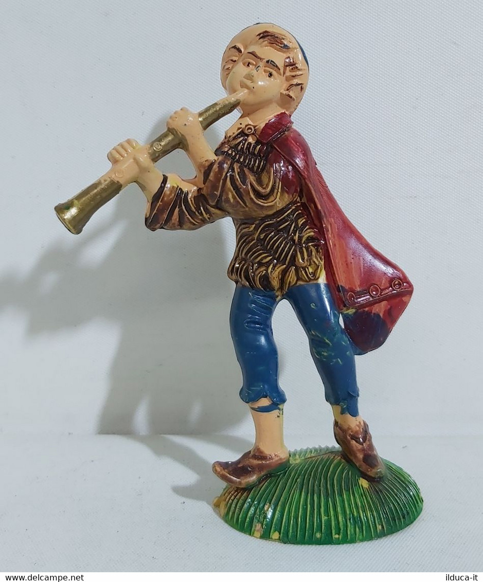 97338 Pastorello Presepe - Statuina In Plastica - Musicante - Christmas Cribs