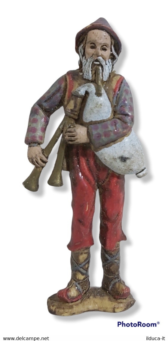 95307 Pastorello Presepe - Statuina In Plastica - Musicante - Christmas Cribs