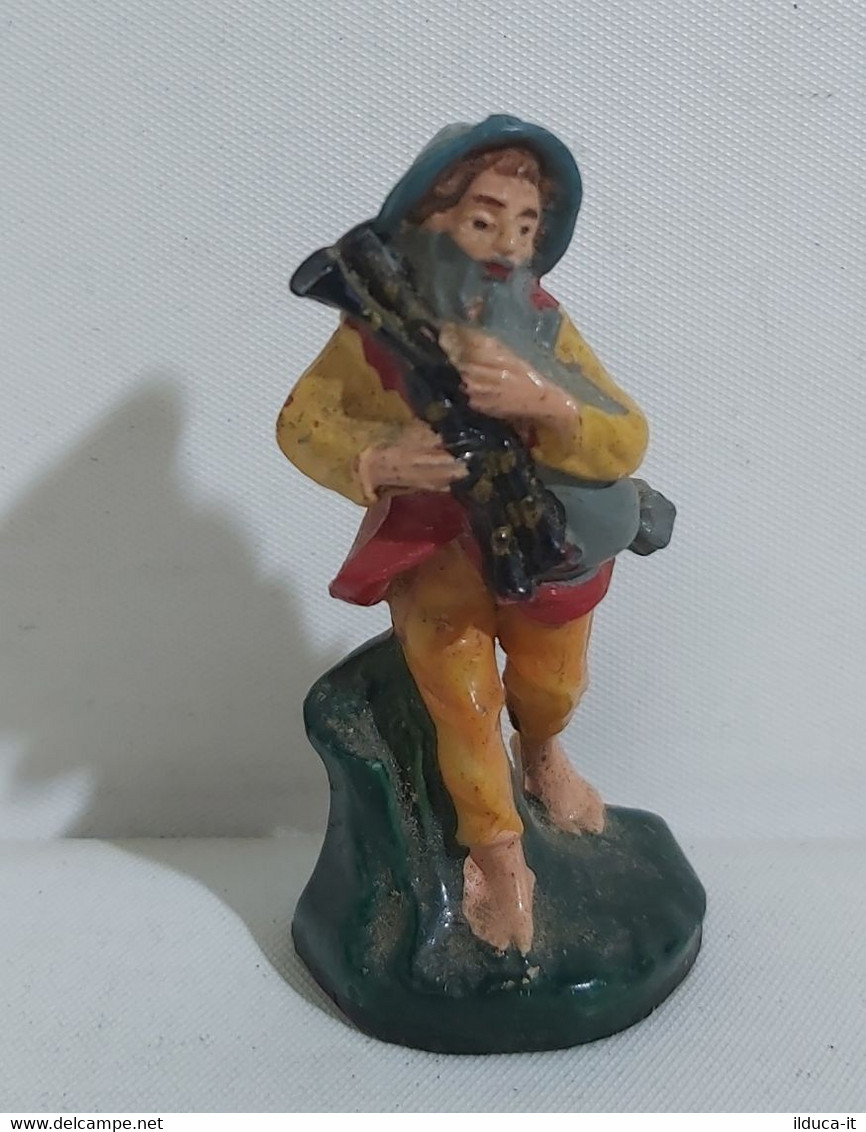 74316 Pastorello Presepe - Statuina In Plastica - Musicante Con Zampogna - Christmas Cribs