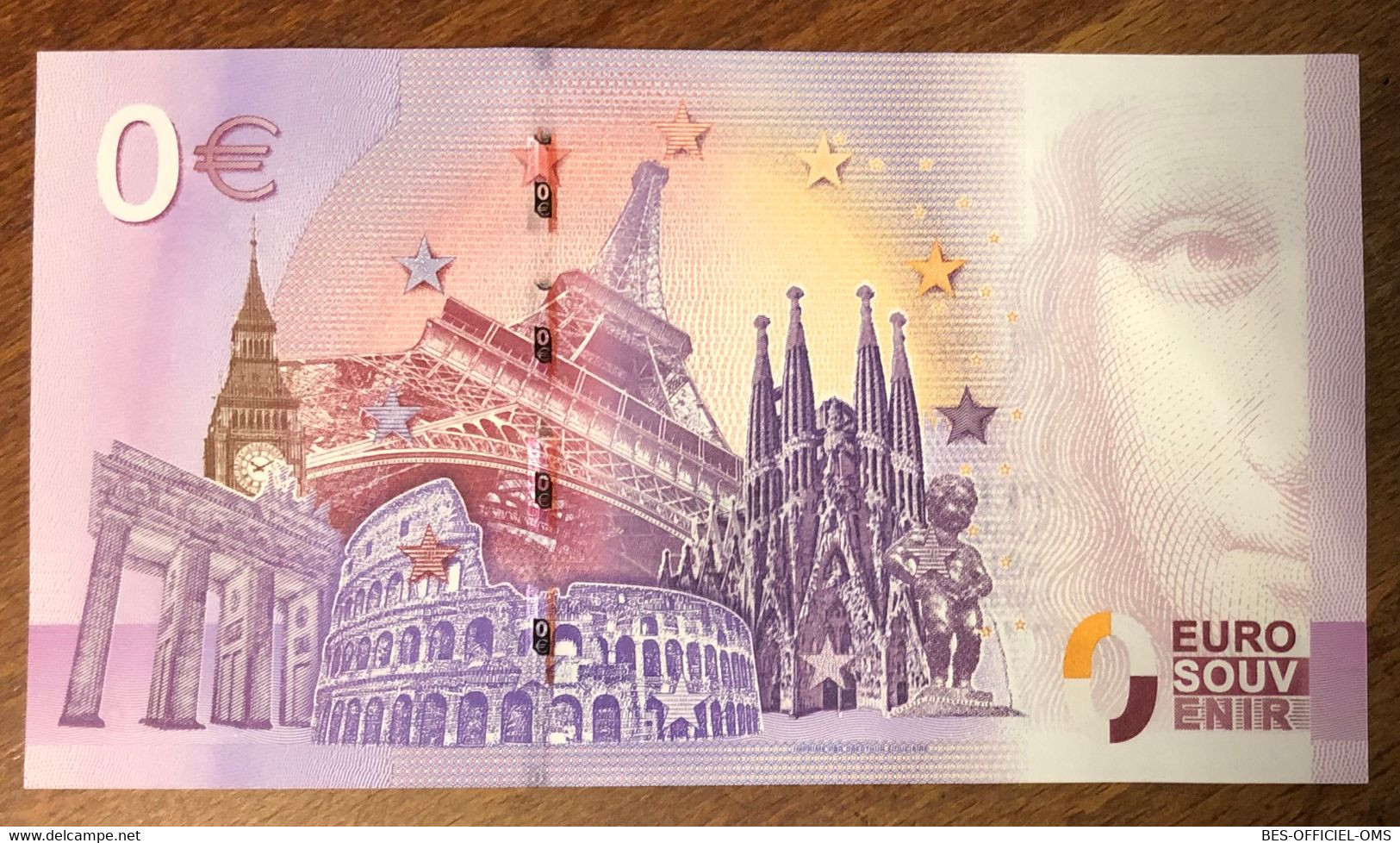 2017 BILLET 0 EURO SOUVENIR DPT 68 PARC DU PETIT PRINCE AVEC TIMBRE ZERO 0 EURO SCHEIN BANKNOTE PAPER MONEY - Privatentwürfe