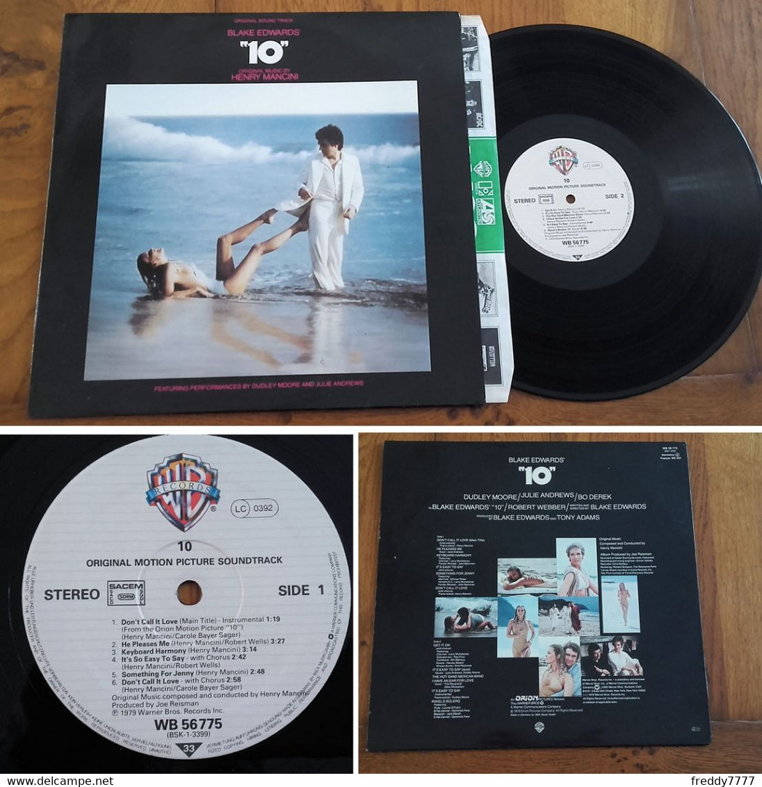 RARE Deutsch LP 33t RPM (12") BOF OST "10" ("ELLE") (Sexy Bo Derek P/s, 1979) - Filmmusik