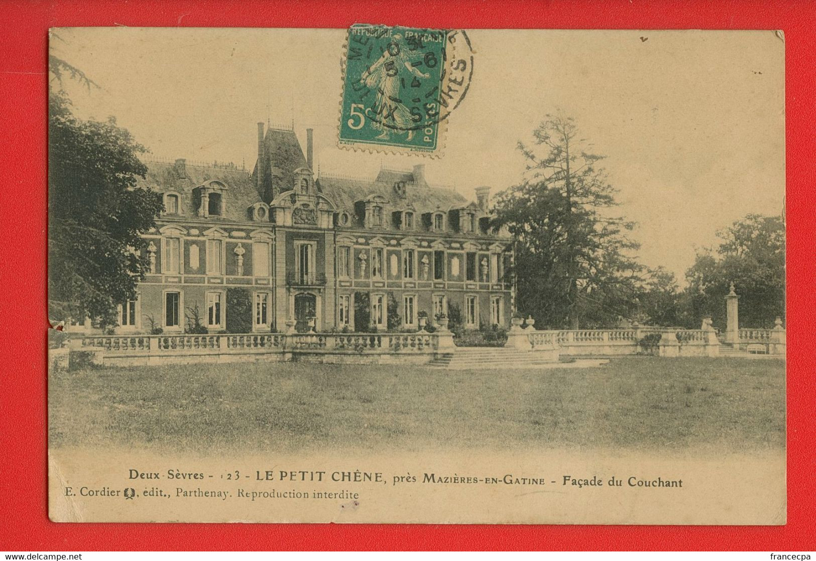 002460 - DEUX SEVRES - LE PETIT CHÊNE Près MAZIERES EN GATINE - Façade Du Couchant - Mazieres En Gatine