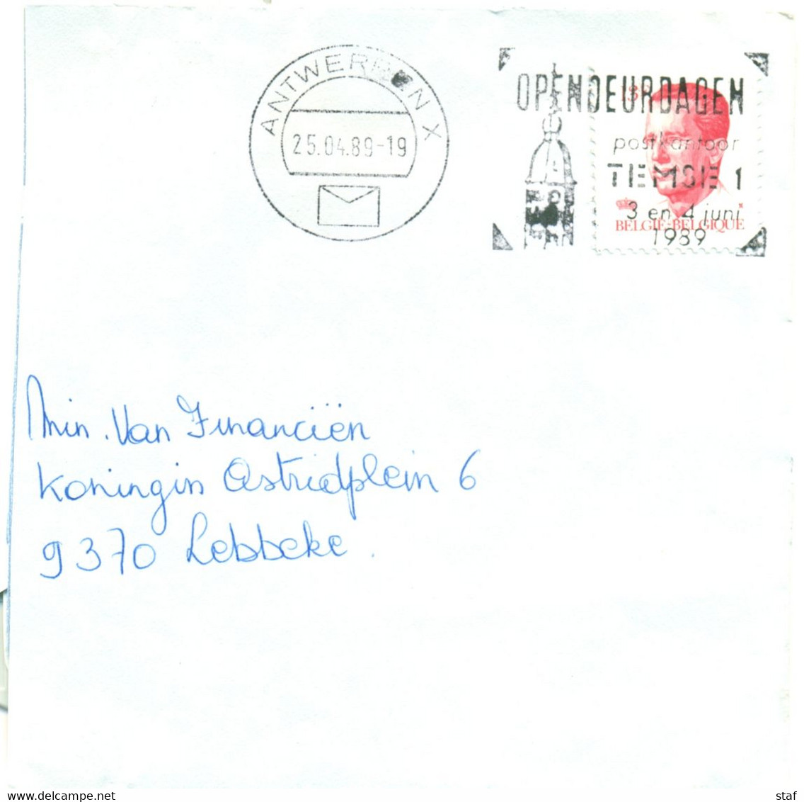 Open Deur Dagen Postkantoor Temse 1 - 3 En 4 Juni 1989 - Flammes