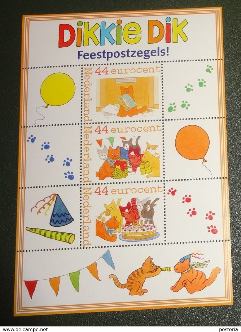 Nederland - NVPH - 2562-Ad-1 - Velletje 3 Zegels - 2009 - Persoonlijk Postfris - Dikkie Dik - Feestpostzegels - Persoonlijke Postzegels