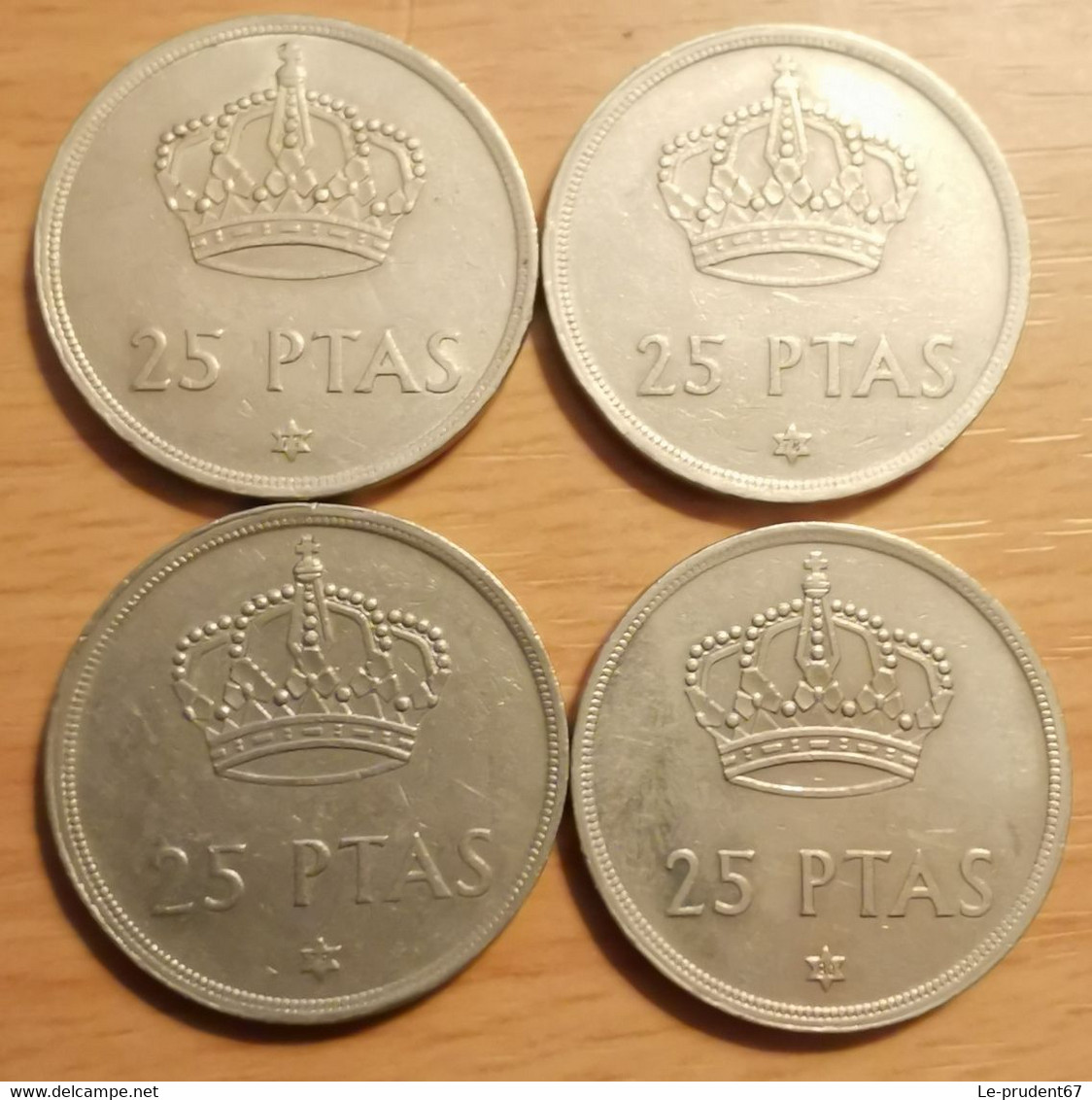 Espagne - 25 Pesetas 1975 Juan Carlos I - Lot De 4 Pièces - Années De Frappes 1977,1978,1979,1980. - 25 Pesetas