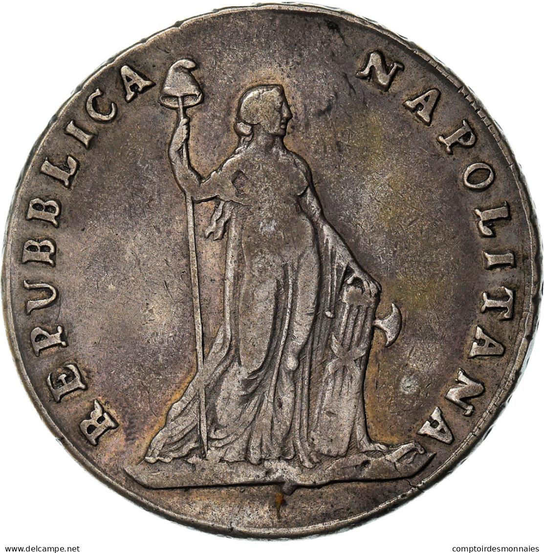 Monnaie, États Italiens, NAPLES, 12 Carlini, An VII (1799), TTB, Argent, KM:233 - Naples & Sicile