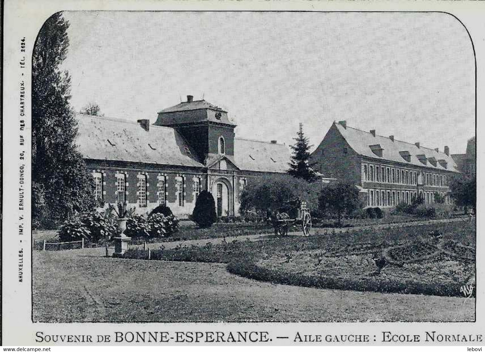 ESTINNES  „Souvenir De Bonne Espérance – Aile Gauche : école Normale“ Imp. V. Ernult – Doncq,  Bxl - Estinnes