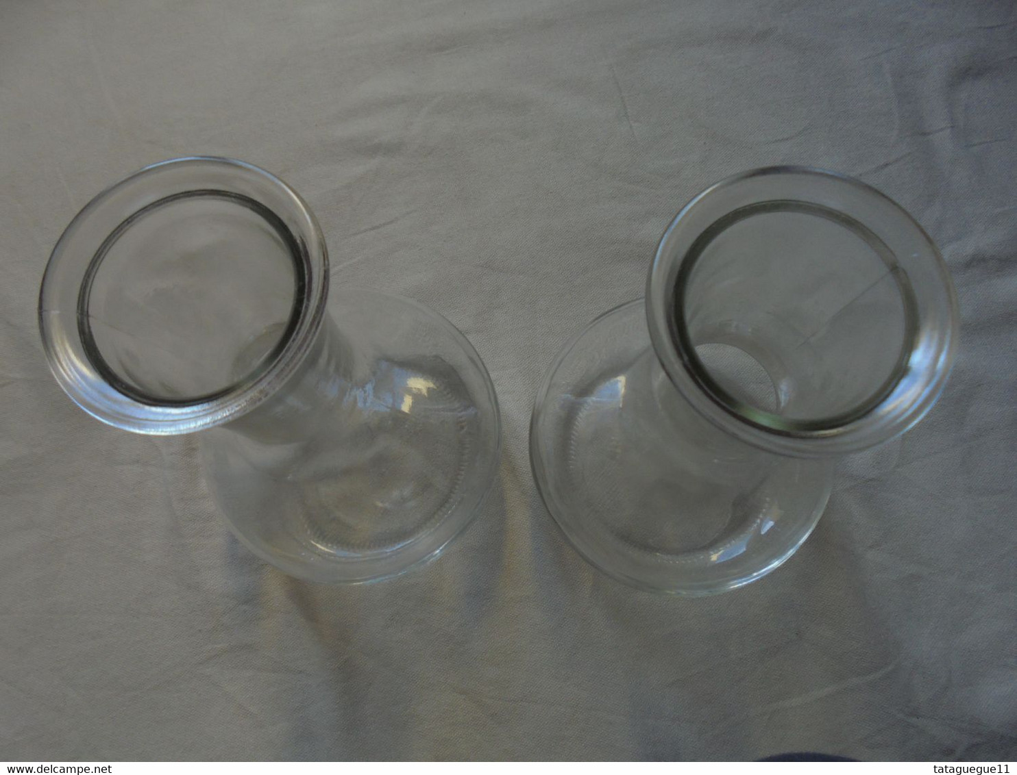 Ancien - Lot de 2 carafes à vin/eau/liquide en verre (Bistrot/restauration)