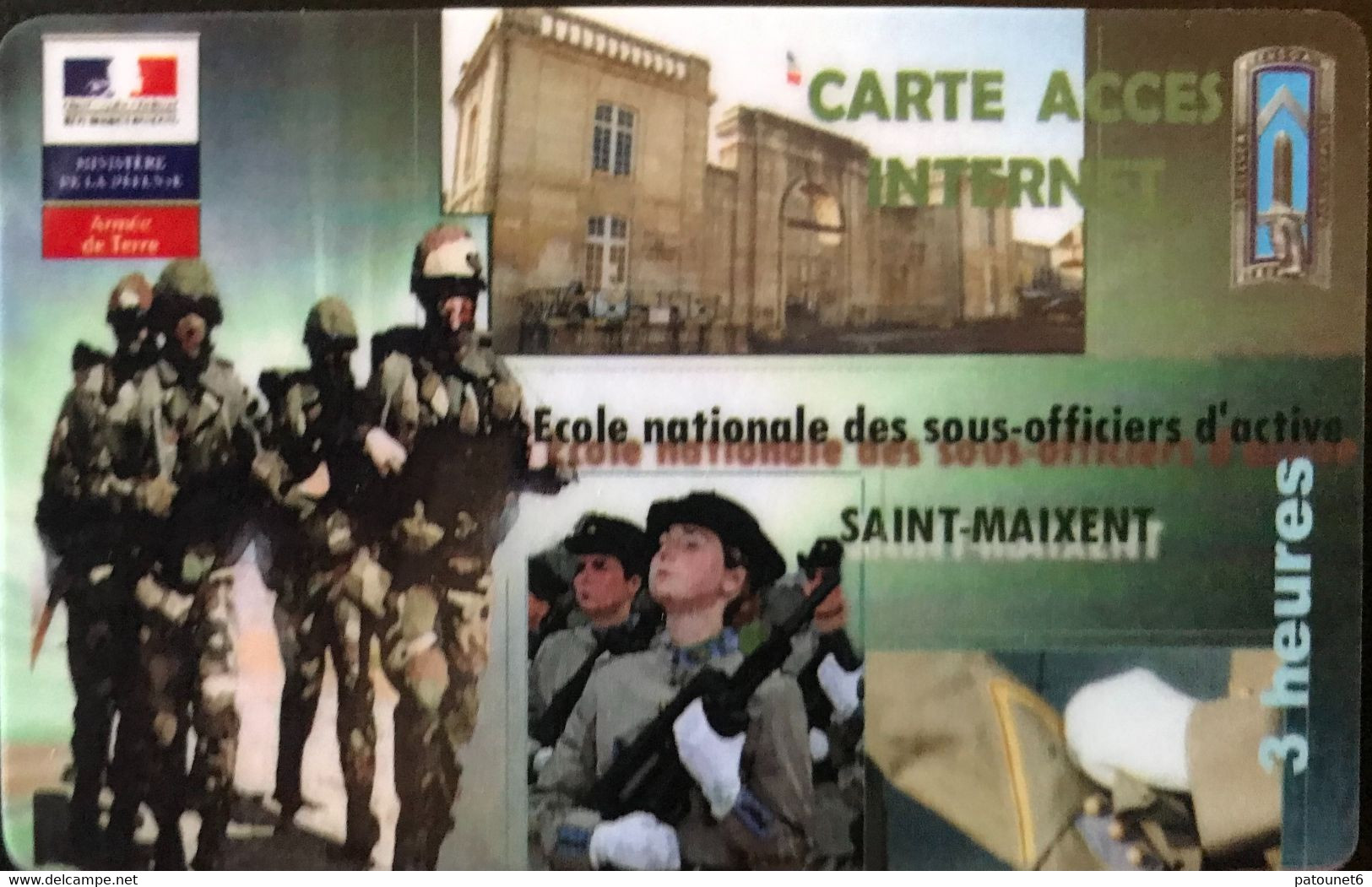 FRANCE  -  ARMEE  -  Internet  -  PASSMAN - Ecole Nationale Des Sous-Officiers D'Active  -  Saint-Maixent  -  3 Heures - Militär