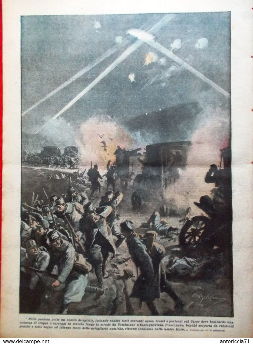 La Domenica Del Corriere 8 Ottobre 1916 WW1 Rubbia Pessina Losito Somme Vojussa - Oorlog 1914-18