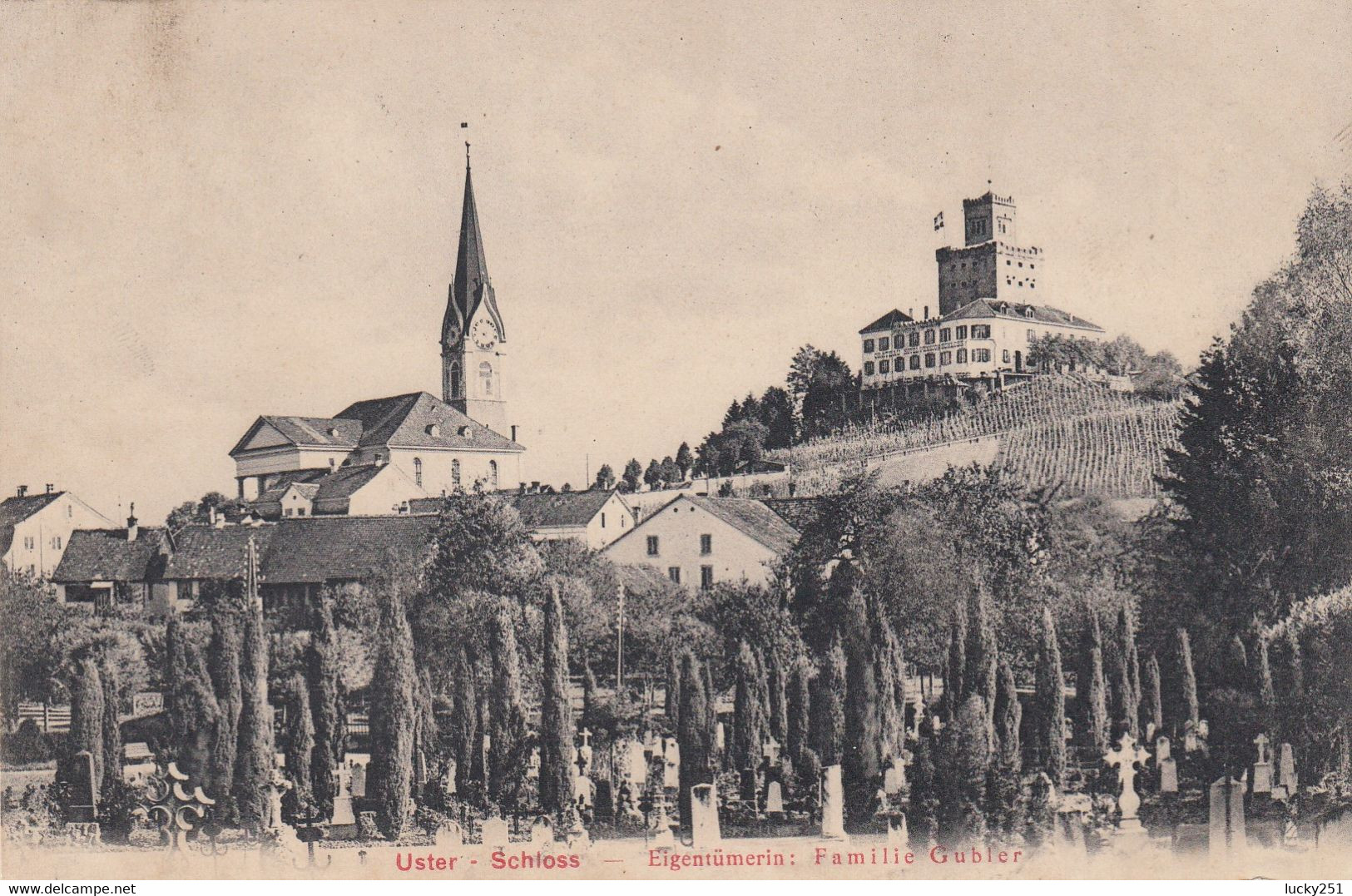 Suisse - Châteaux - Uster - Le Château - Circulée 21/11/1907 - Au