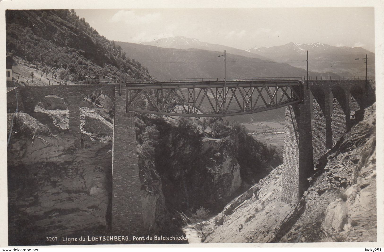 Suisse - Ponts - Ligne Du Loetschberg - Pont Du Balsschieden - Circulée Le 15/11/1929 - Brücken