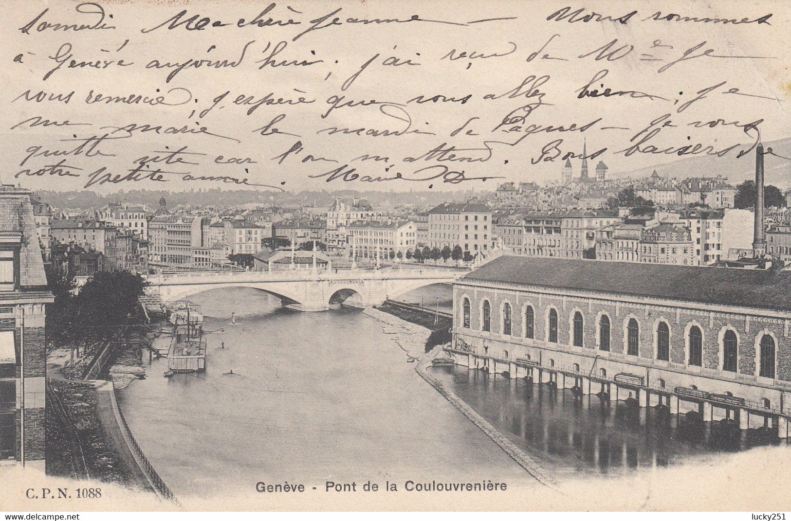 Suisse - Ponts - Genève - Le Pont De La Coulouvrière - Circulée Le 19/03/1904 - Brücken