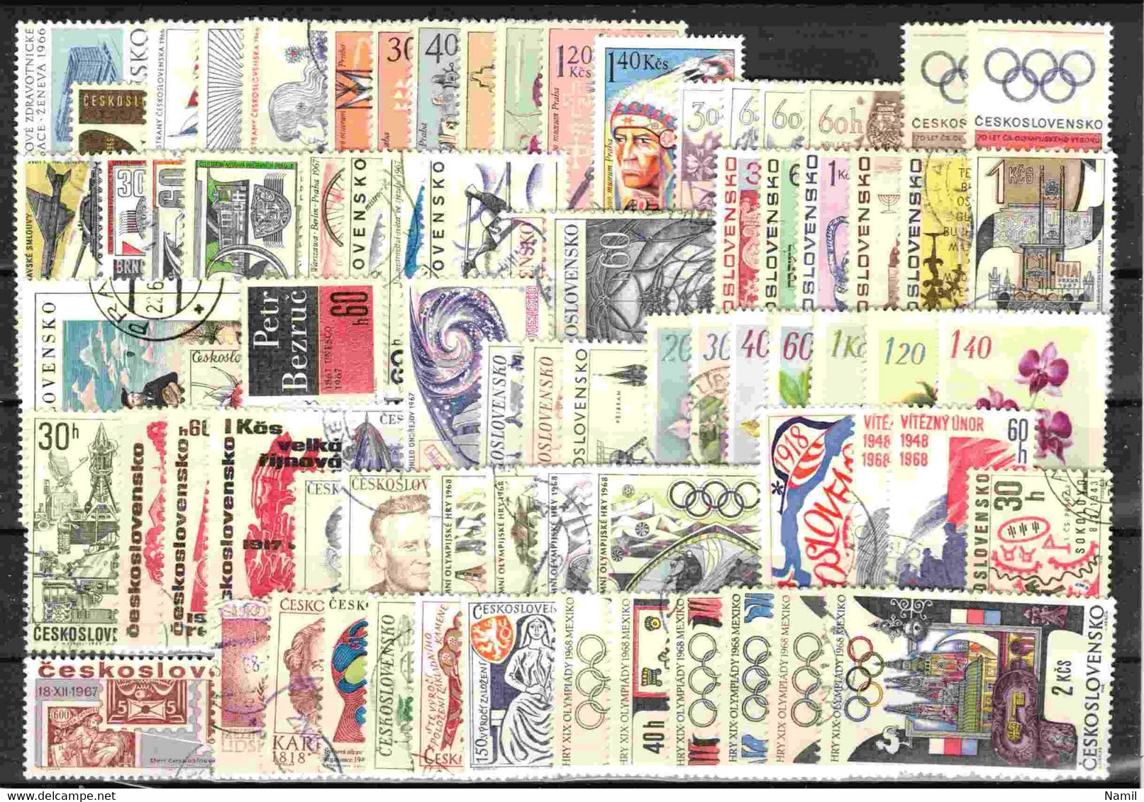 Tchécoslovaquie 1966-1968 Lot Avec Timbres Obliteré - Lots & Serien