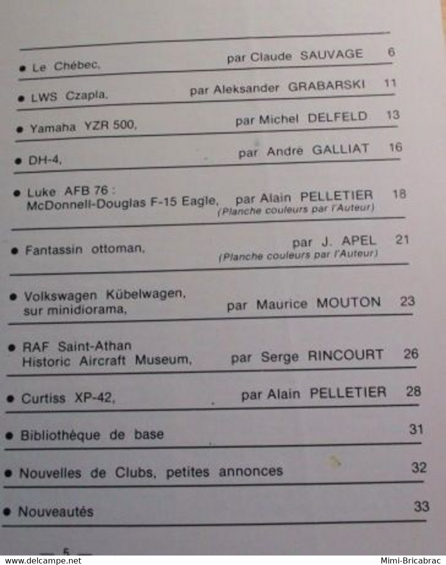 Revue De Maquettisme Plastique Années 60/70 : MPM N°84 Très Bon état ! Sommaire En Photo 3 - France