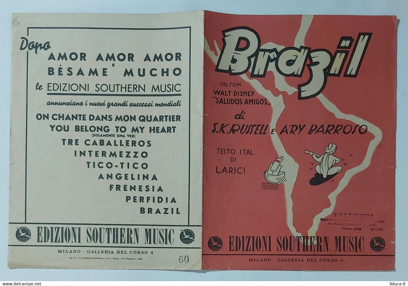 29963 SPARTITO MUSICALE 03/ - Brazil (Samba) - Southern Music Ed. - 1946 - Partituren