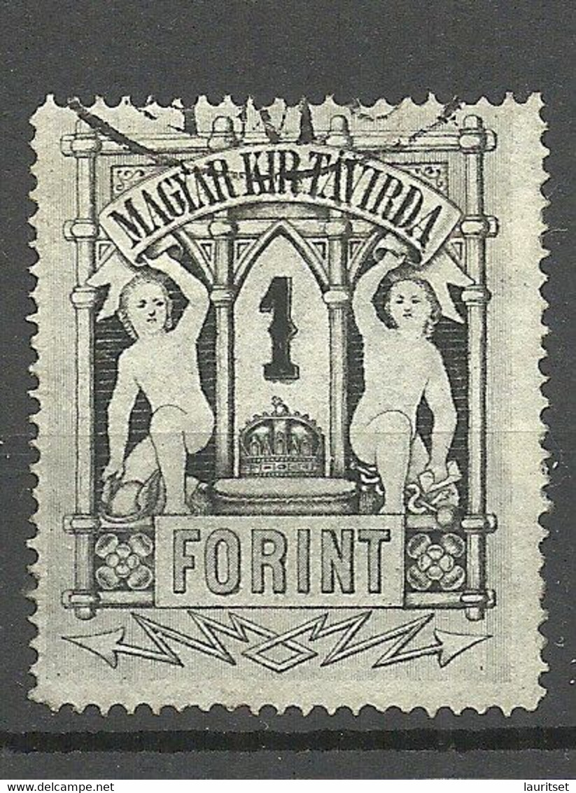 UNGARN HUNGARY 1874 Michel 17 Telegraphenmarke Telegraph Stamp 1 Ft. O - Telegraaf