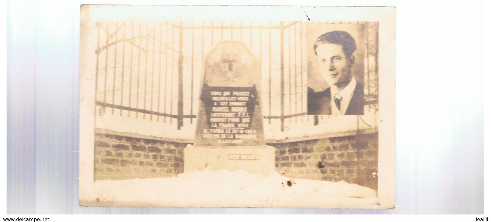 ENV DE PERONNE * MONUMENT A MARCEL DUBOIS MORT SOUS LA BARBARIE DES ALLEMANDS EN 1944 * - Picardie