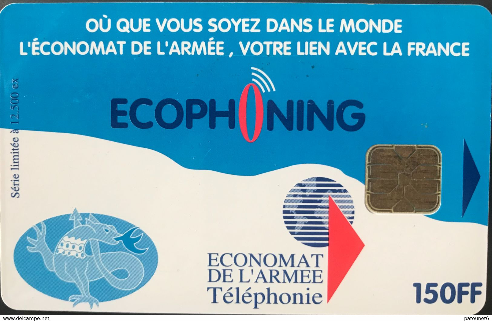 FRANCE  -  ARMEE  -  Phonecard  -  ECOPHONING  -  ARMEE DE TERRE  -  Bleu - 150 FF - Militär