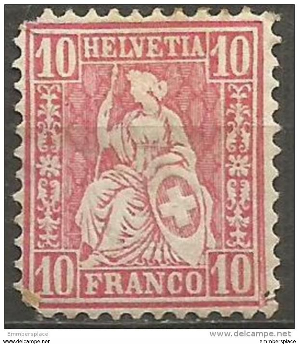 Switzerland - 1881 Sitting Helvetia 10c MH  Sc 62 - Nuovi