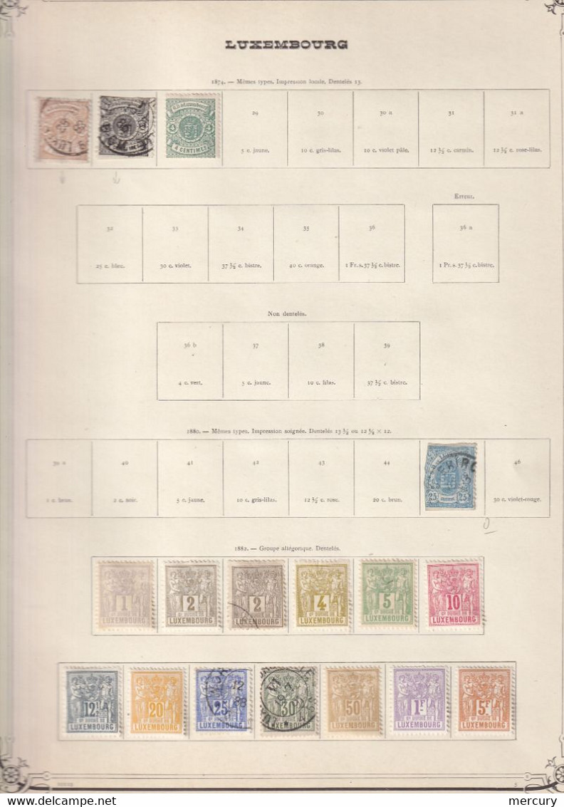 LUXEMBOURG - Collection Neuve Jusqu'en 1930 - 15 Scans - Verzamelingen