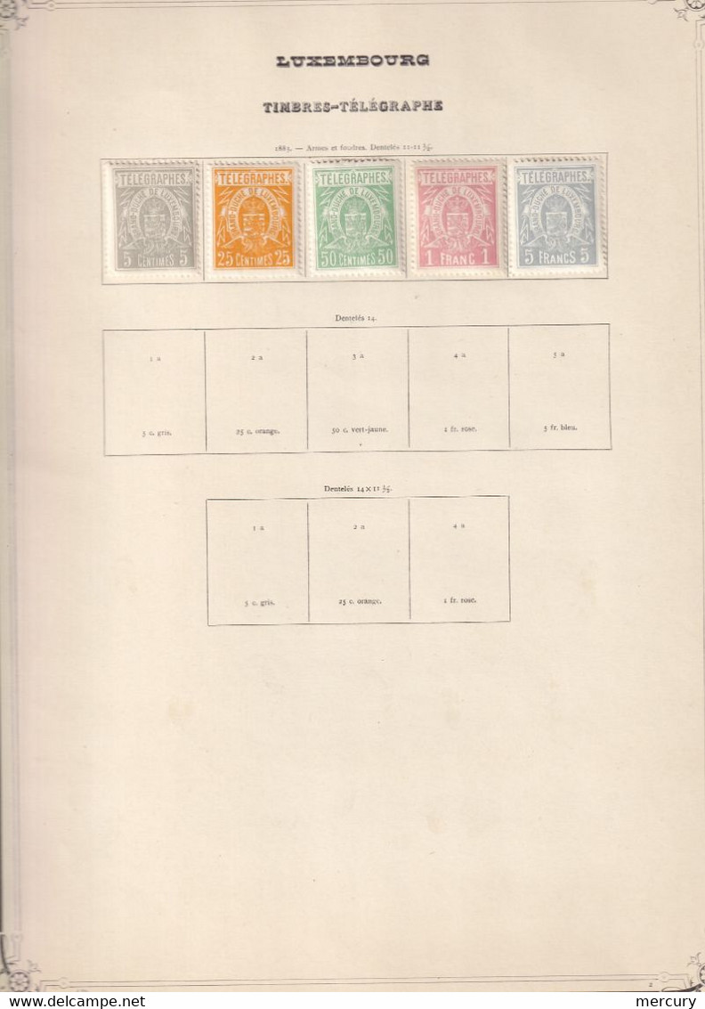 LUXEMBOURG - Collection neuve jusqu'en 1930 - 15 scans
